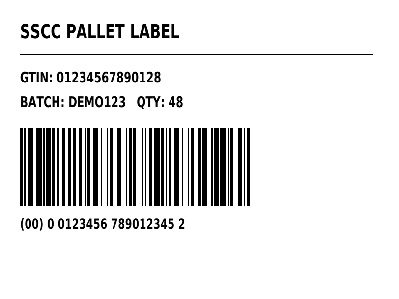GS1-Palettenetikett